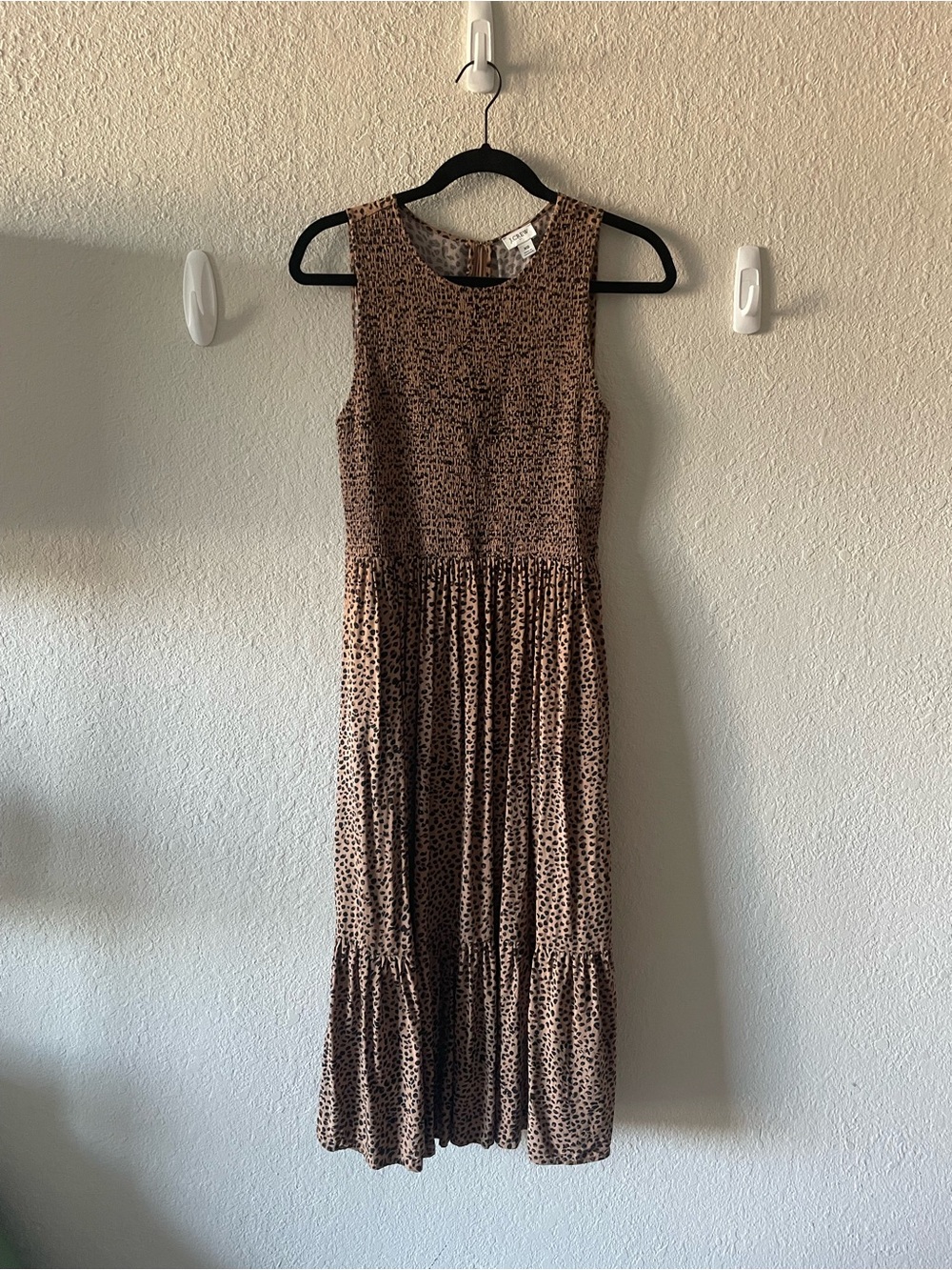 J. Crew Sleeveless Leopard Print Maxi Dress